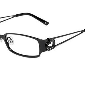 Bebe Brighten Black Heart Rhinestone Metal Reading Eyeglass Frames & Bebe Case